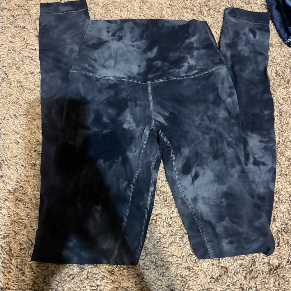 lululemon athletica Black Tie-Dye Leggings